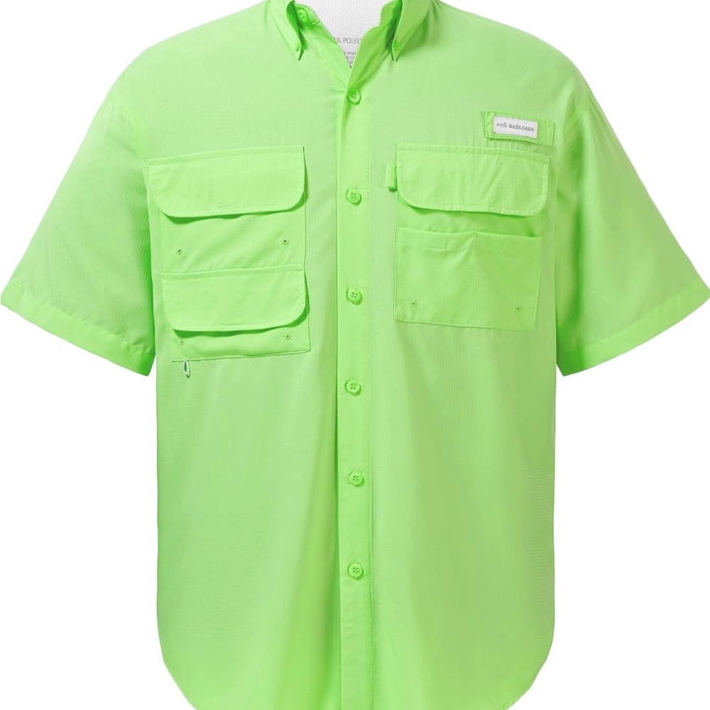 Bassdash Men's Large UPF 50+ Fishing Shirt Vented Button Down Like New